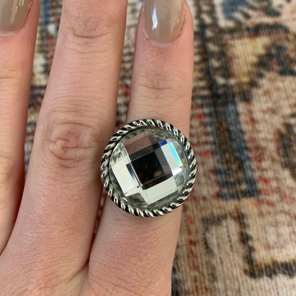Cookie Lee Silver Statement Ring - Size 6.5/7